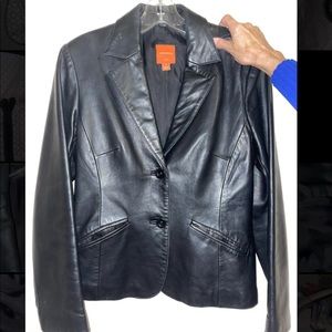 Express Black Leather Blazer